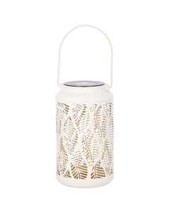 LED Solar-Leuchte 12 x 21 cm weiß/gold 2fach