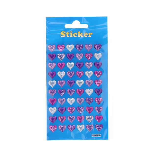 Sticker Kristall, kleine Herzen/Sterne