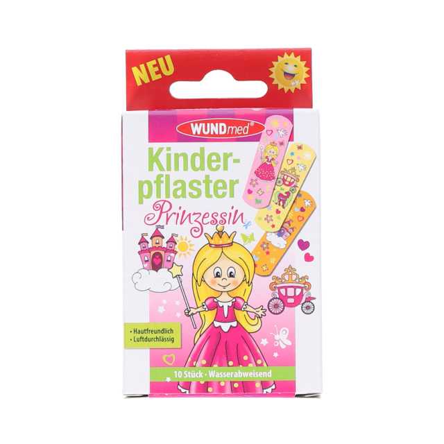 Wundmed Kinderpflaster Prinzessin, 10 Stück