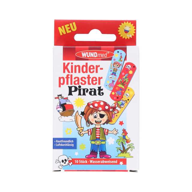 Wundmed Kinderpflaster Pirat, 10 Stück