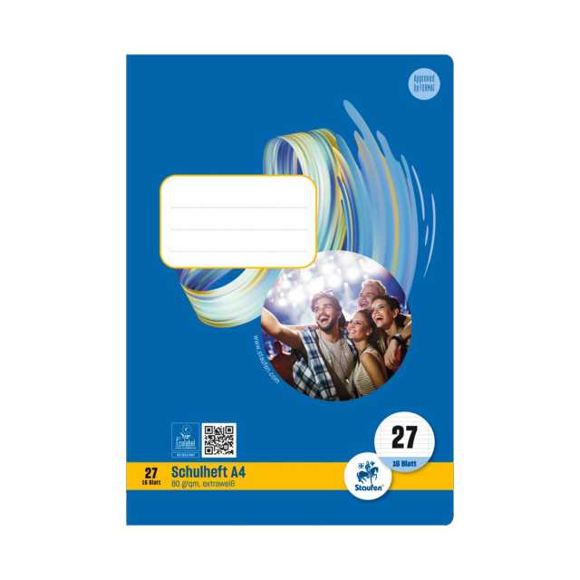 Heft DIN A4 Lineatur 27 16 Blatt