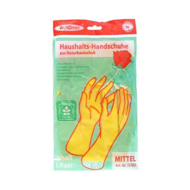 WUNDmed® Haushalts-Handschuhe aus Naturkautschuk Gr. Mittel