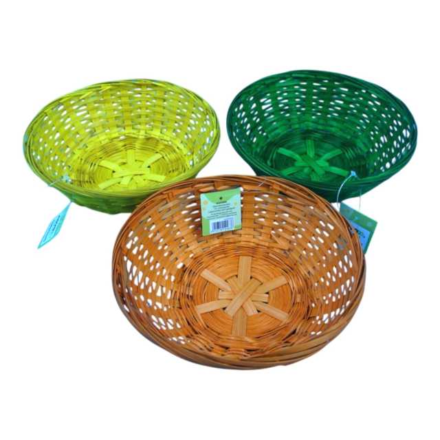 O'canny Korb aus Bast rund farbig