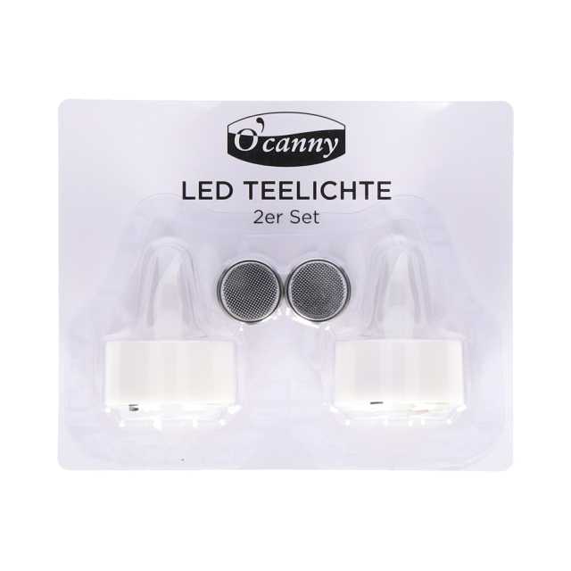 O'Canny LED-Teelichte warmweiß 2er Pack