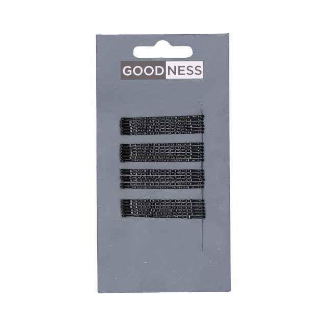 Haarklemmen gewellt Anti-Rutsch-Effekt 48 mm x 5 mm, schwarz, 24 Stück