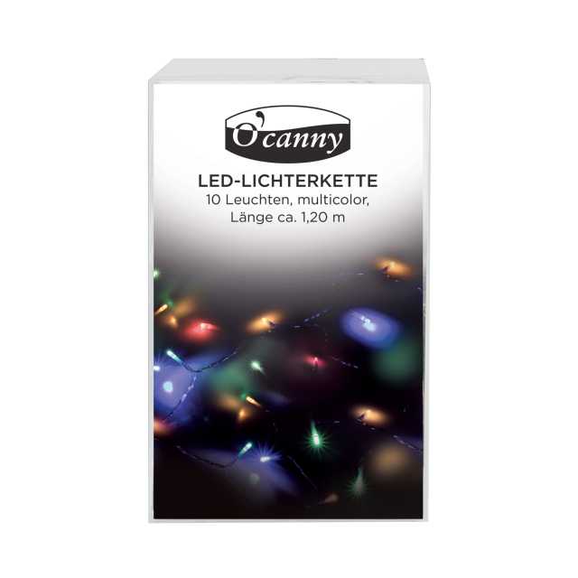LED Lichterkette O'Canny, 10Leuchten,multicolor, ca.1,20m