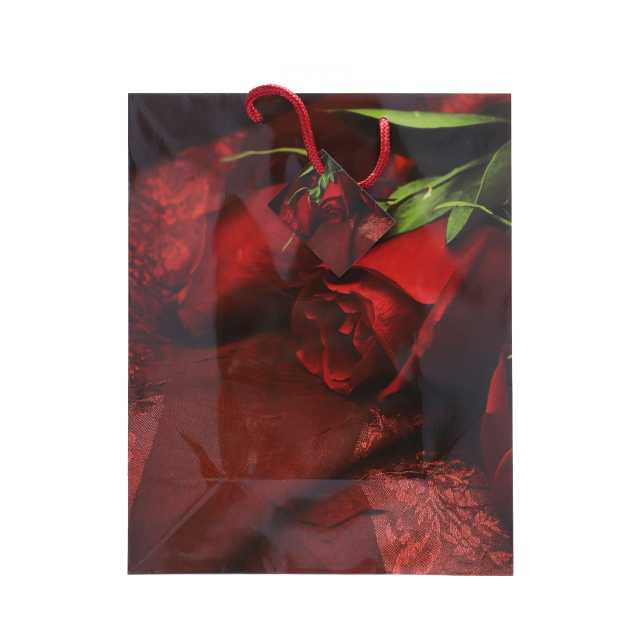 Geschenktüte Lack, groß Blumen, A4