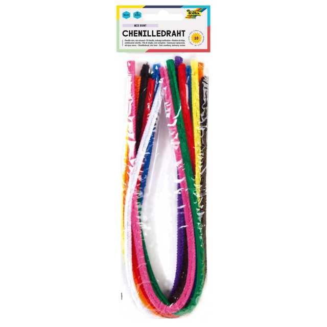 folia® Chenilledraht 10er 50cm Ø 8mm