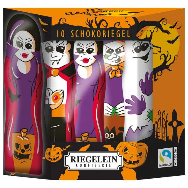 Riegelein Halloween Schokoriegel massiv 125 g 10 er