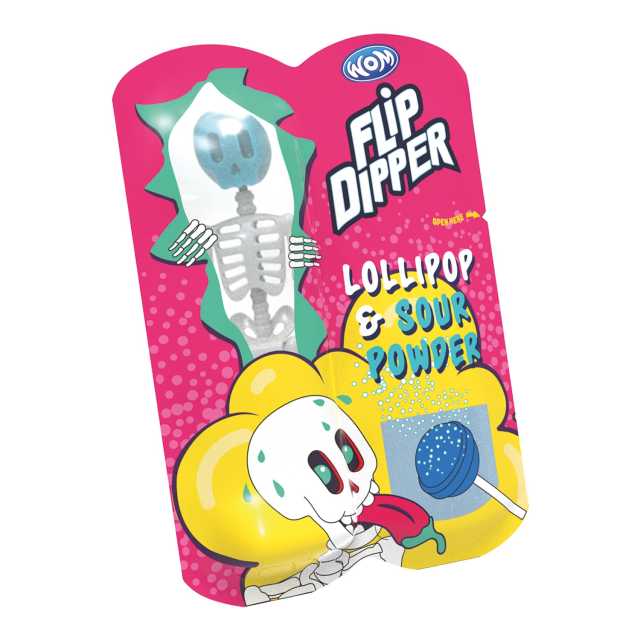 Lutscher Skelett mit Brausepulver