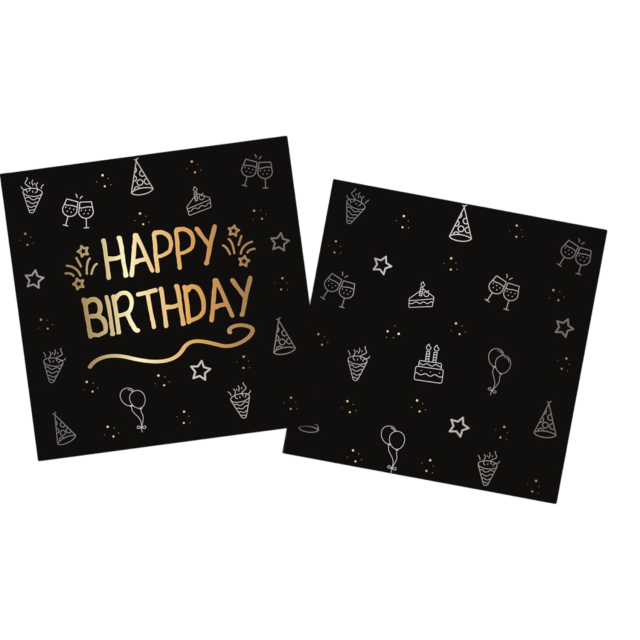 Servietten 16er 33x33cm Shining Glam