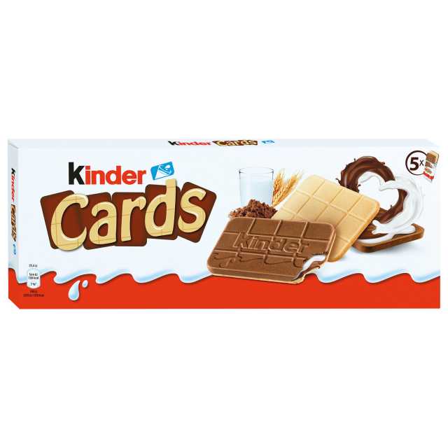 Ferrero Kinder Cards Kekswaffeln 5x 2 Cards, 128 g