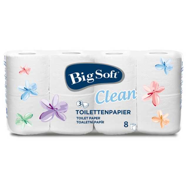 Big Soft Toilettenpapier 8 x, weiß, 3-lagig, 150 Blatt