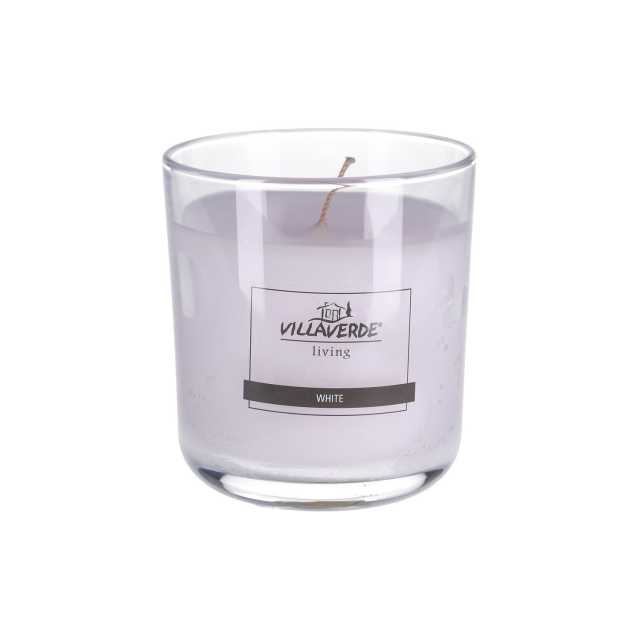 Duftkerze im Glas White Höhe 8,8 cm