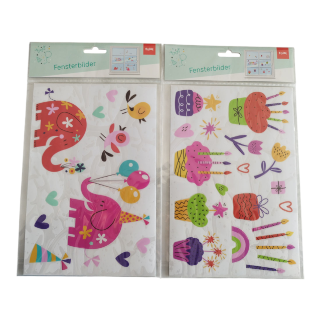 Fenstersticker Happy Birthday, 2 Stück