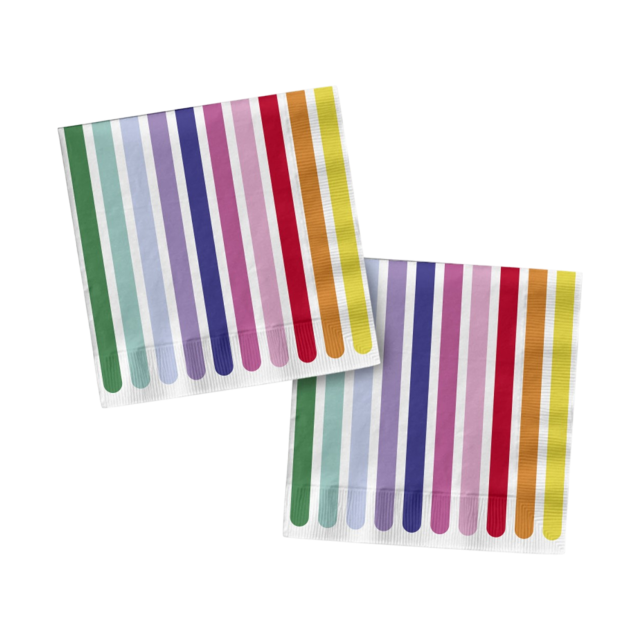 Servietten 20er 33x33cm Stripetastic