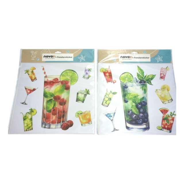 Fenstersticker novooo, Cocktails 2f