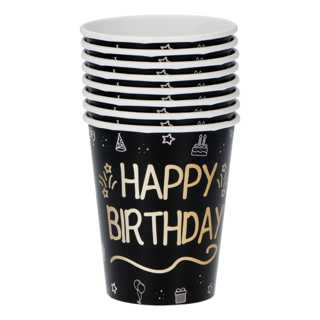 Pappbecher 8er 0,25l Shining Glam