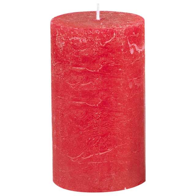 O'Canny Stumpenkerze Rustik rot 130 x 68 mm