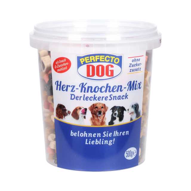 Perfecto Dog Herz-Knochen-Mix 500 g im Eimer