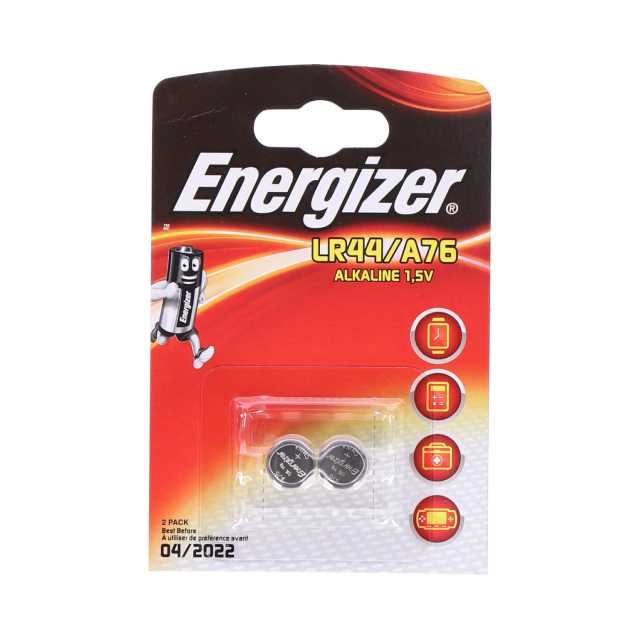 ENERGIZER Batterie Alkaline LR44/A76, 2 Stück