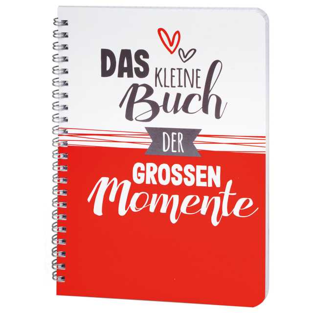 Notizbuch Momente mit Spruch & Spiralbindung 80 Blatt DIN A5