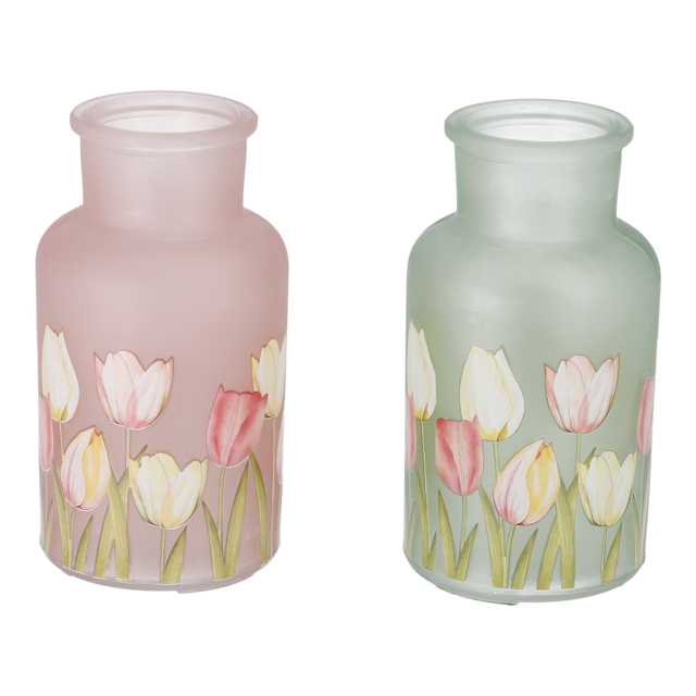 novooo Deko Glasvase Floral
