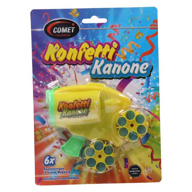 Konfettipistole mit 2 Magazinen