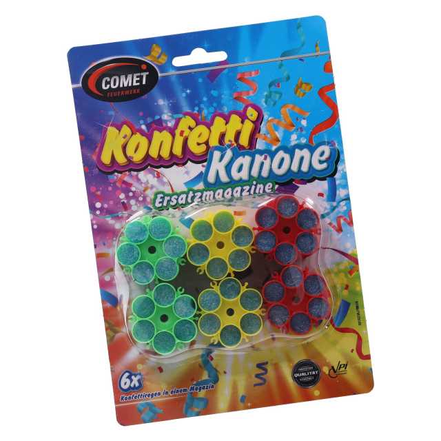 Ersatzmagazin für Konfettipistole 6er