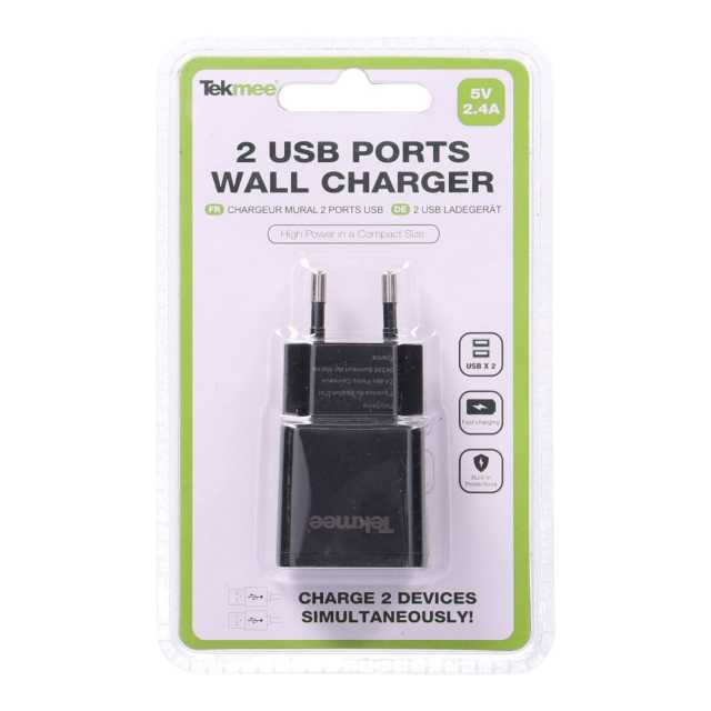 Tekmee Ladestecker mit 2 USB-Ports