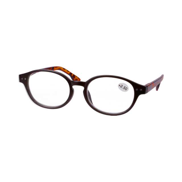 Star Optic Lesehilfe MD1 aus Kunststoff +2,5 Dioptrien schwarz/braun