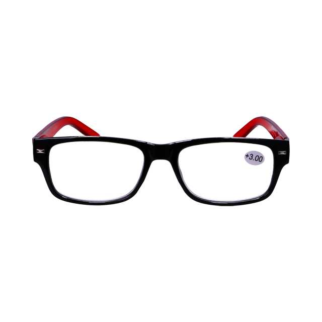Star Optic Lesehilfe MD2 aus Kunststoff +3,0 Dioptrien schwarz/rot
