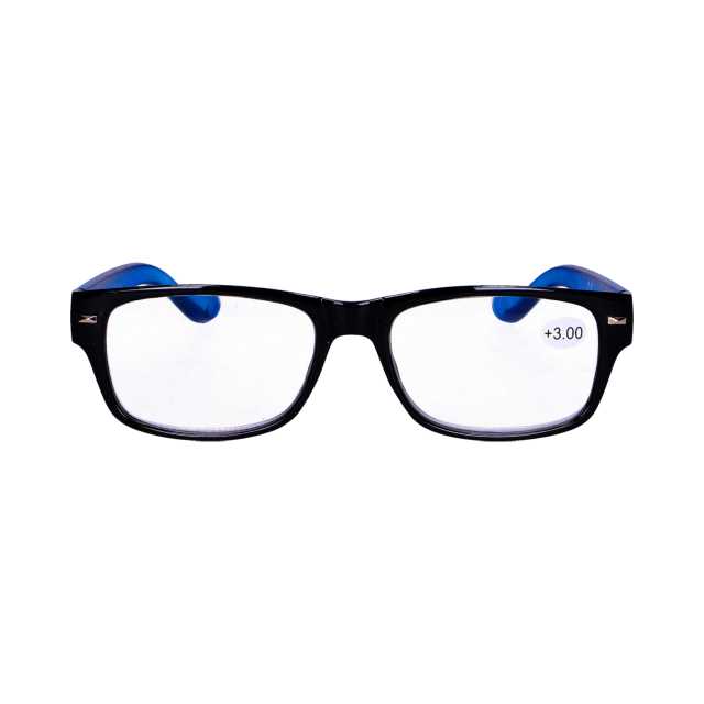 Star Optic Lesehilfe MD2 aus Kunststoff +3,0 Dioptrien schwarz/blau