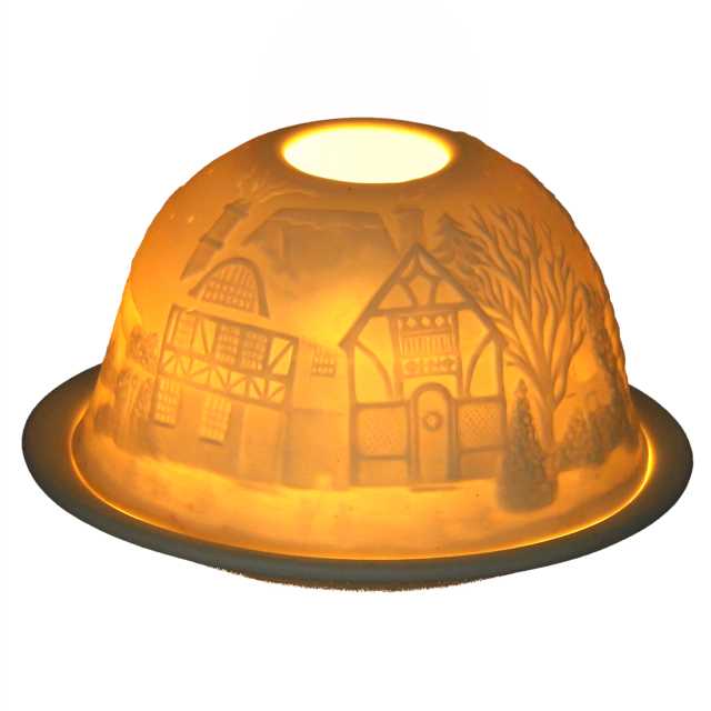 Windlicht Dome aus edlem Porzellan Ø 13 cm Höhe 7,5 cm 6fach