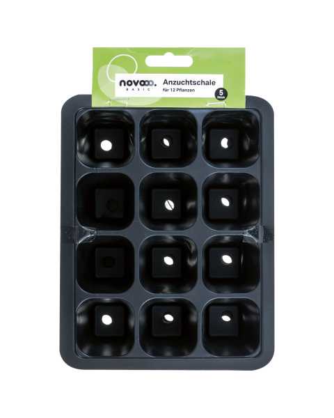 novooo Anzuchtschale, 12 Zellen, 5teilig