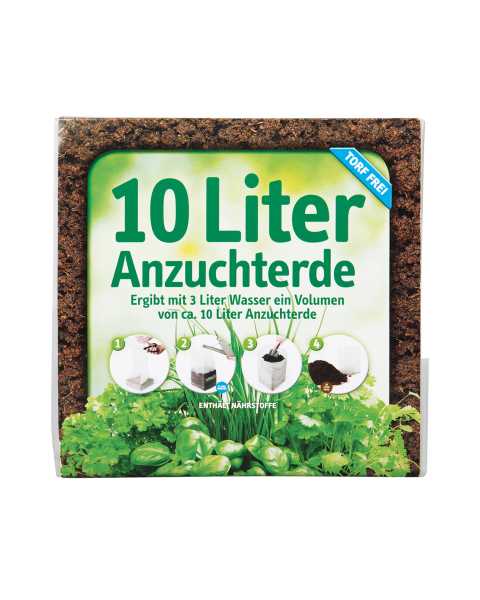 Anzuchterde Kokos gepresst