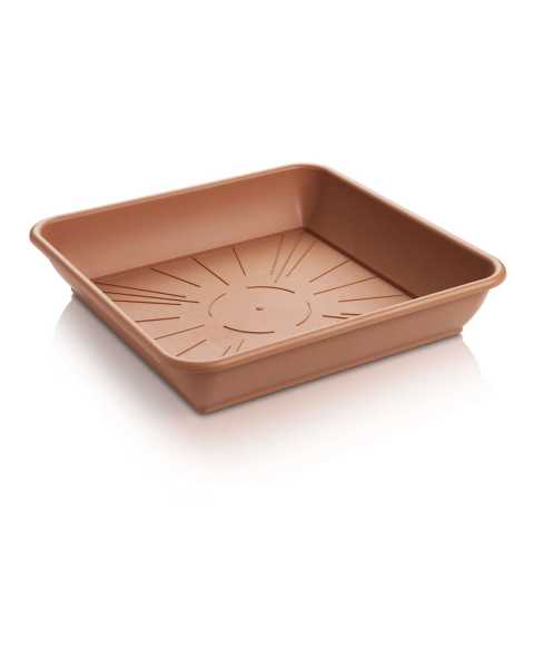 Blumenuntersetzer Quattro, terracotta, 20 x 20 cm