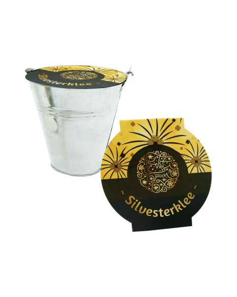 Glücksklee-Pflanzset im Zinkeimer inkl. Erde und Saatgut