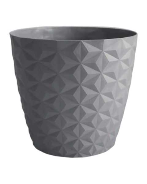 Blumentopf Crystal matt D=16cm steingrau