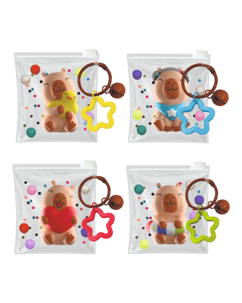 Figur Squishy Capybara mit Clip