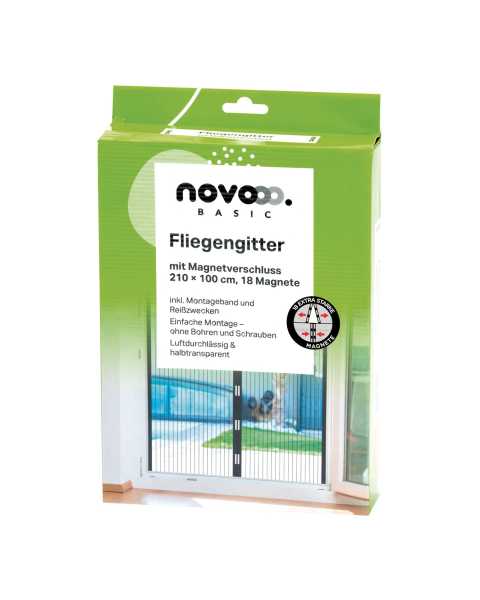 novooo Fliegengitter für Türen, 100 x 210 cm