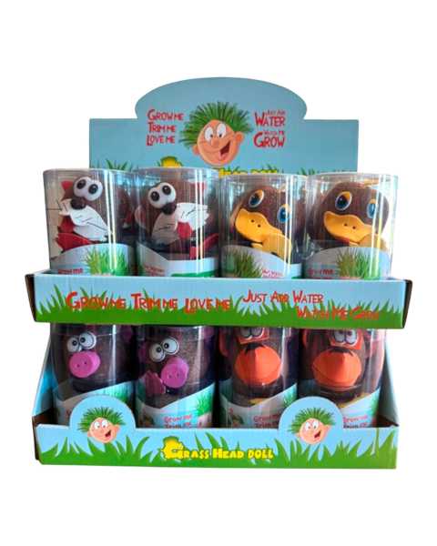 Graskopf Tier mit Moosgummigesicht