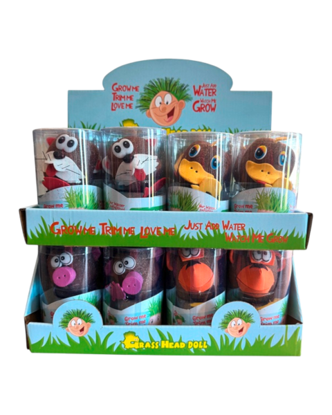 Graskopf Tier mit Moosgummigesicht