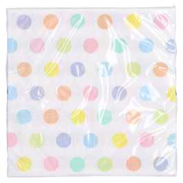 Punkte Servietten 20 Stück - Bunt Gemustert 33x33cm