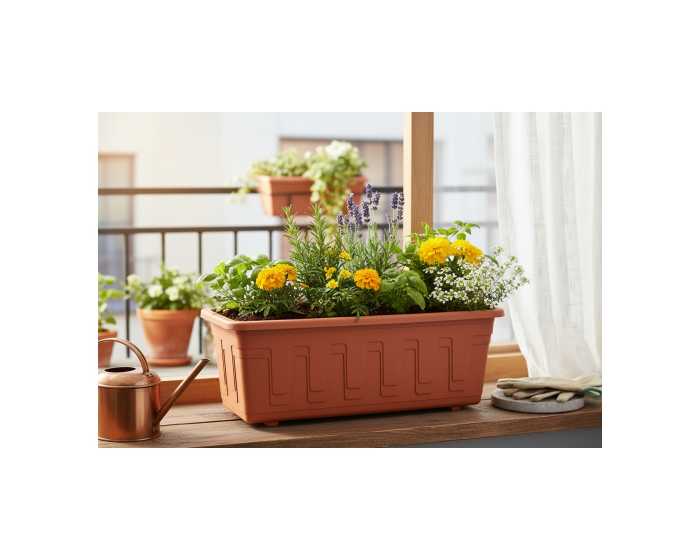 Blumenkasten Garden, terracotta, 40 x 17 x 15 cm  Top-Schnppchen |  Mc-Geiz