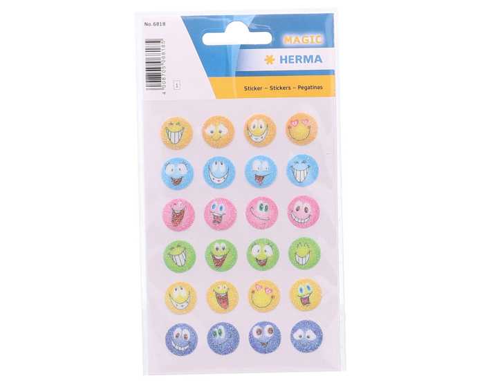 Herma Magic Sticker Smilies beglimmert 1 Blatt » Top-Schnäppchen