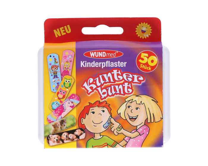 WUNDmed® Kinderpflaster Pflasterbox 63 x 19 mm 50er » Top-Schnäppchen