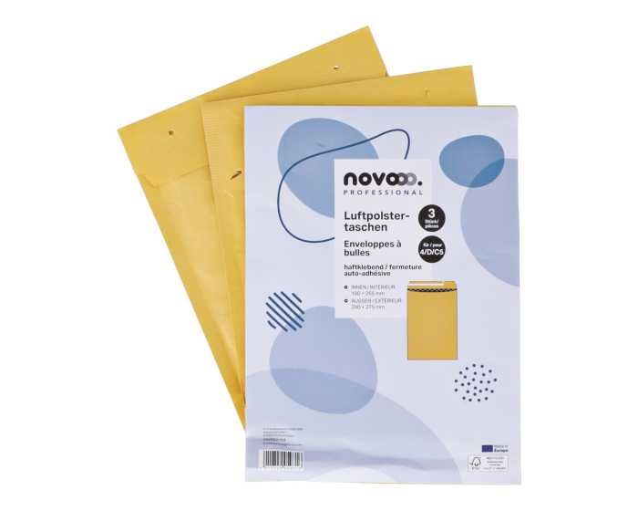 Luftpolstertaschen Arofol®, Nr. 4, 180 x 265mm, goldgelb/braun, 100