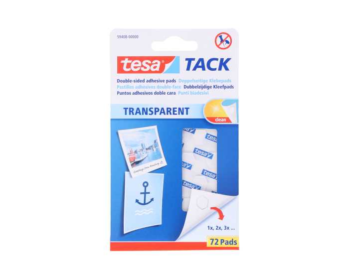 tesa TACK doppelseitige Klebepads 1,0 x 1,0 cm 72er » Top