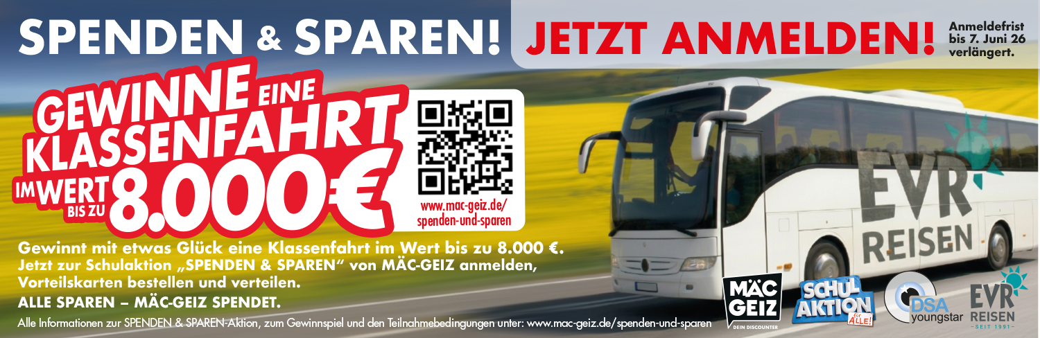 Gewinnspiel Spenden & Sparen